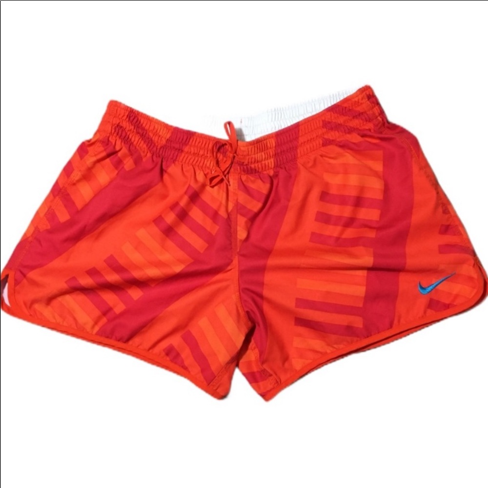 Nike Fit-Dry Orange Print Training Shorts Size M